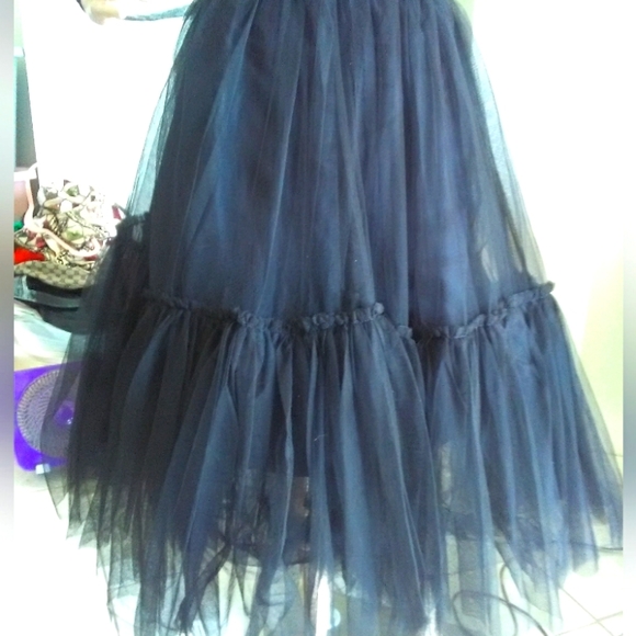 BNWOT BOUTIQUE GOTHIC DRESS TULLE / VERY VERY WIDE BOTTOM CORSET TOP(AMAZING) LG - Picture 6 of 15